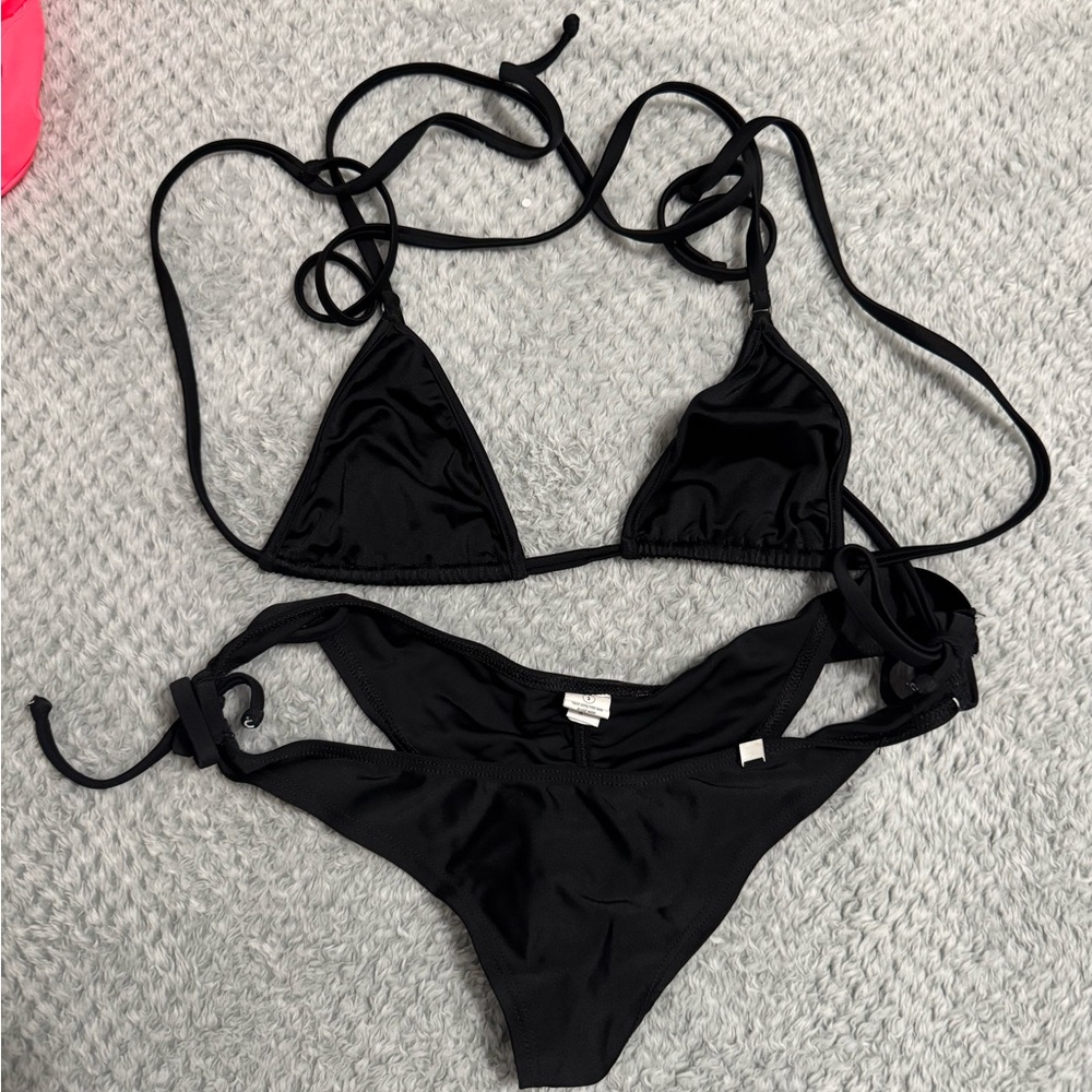 Wicked Weasel Black Triangle Bikini Set